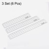 sourcing map Straight Plastic Ruler 15 cm, 18 cm, 20