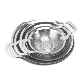 Stainless Steel Colander Multipurpose Mesh Strainer Baskets Fruit Vegetable Drain Basket with Handles for Kitchen Supply 16cm / 6.3in