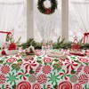 2pcs Christmas Table Cloth Party Plastic Xmas Tablecloths,137*274cm Candy Cane