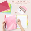 EYROZILL Spiral Notebook Clipboard with Removable Dividers Tabs, 5 Subject