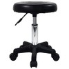 FURWOO Round Swivel Stool with Wheels PU Leahter Rolling Stool