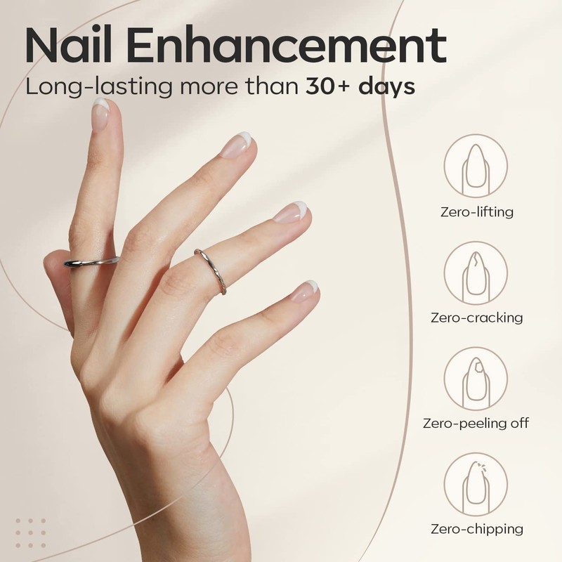 Modelones Builder Nail Gel, 7-in-1 Clear Gel Builder for Nails,