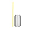 Paper Wrapped Plastic Drinking Straws (10" x 0.28") (250, Yellow)