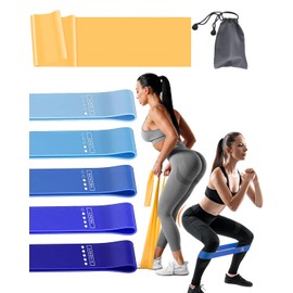VELOGO 6Pcs Resistance Bands for Working Out 5 Different Resistance Levels Exercise Bands and 1Long Stretch Elastic Bands for Exercise Women and Men for Exercise Yoga, Gym,Training,Yoga,Pilates