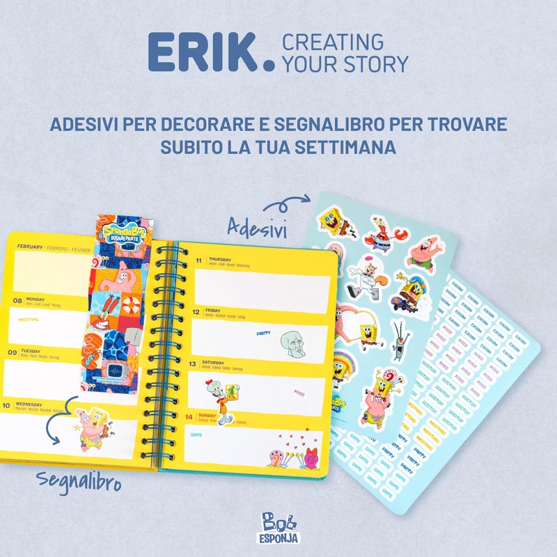 Grupo Erik Sponge Bob Diario Scuola 2026 2027 - Agenda