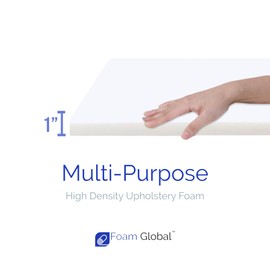 Foam Global High Density Cushion Craft Foam 1"x24"x72"