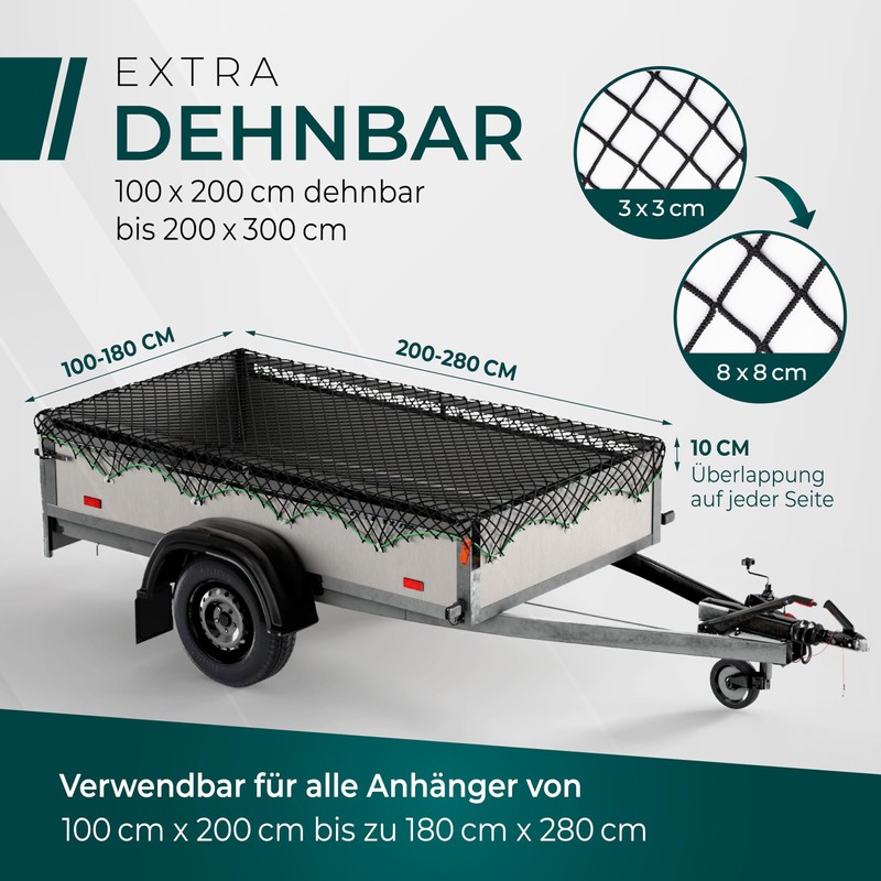 CargoVA® Intelligent Trailer Net Stretchy 1 x 2 to 2