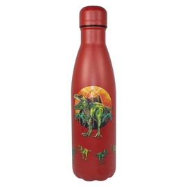 NatureVac - T-Rex from Deluxebase. Insulated BPA Free Reusable Travel Vacuum Bottle Flask for Hot and Cold Water, Coffee, Tea