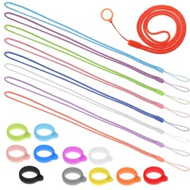 Gatuida 8 Pcs Lanyard Set Lanyard Pen Holder Key Lanyard Pen Leash Lanyard with Ring Anti Lost Silicone Round Rings Anti-lost Round Rings Anti-lost Necklace Lanyard Pen Lanyard Holders