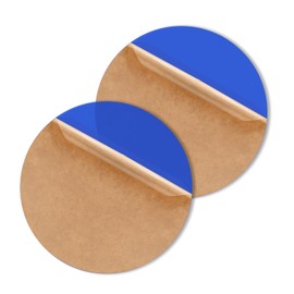 Eszeoee - Paquete de 2 hojas redondas de acrílico de 2.7 ~ 3 mm de grosor, tablas de plexiglás para corte láser y proyectos de manualidades (azul translúcido, 8 pulgadas de diámetro)