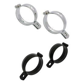 Riloer Motorbike Turn Signal Mount Bracket 52-60mm, Motorbike Modified Indicator Turn Signal Mount Bracket Clamp Front Fork, 1 Pair Motorcycle Mounting Brackets Clamp Holder Support, Chrome