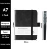 Mulaibdin 4 Pack Pocket Notebook, A7 Notebooks with Pen, Small