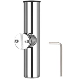 Amarine-made 1 Piece Stainless Steel Rod Holder Clamp On Rod Holder Angle Adjustable Hex Key