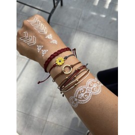 Long tiantian Cute String Bracelets for Women Gifts Trendy Stuff Friendship Bracelets Waterproof Summer Ankle Bracelets Outfits Adjustable Wave Surfer Beach Bracelets Stocking Stuffers