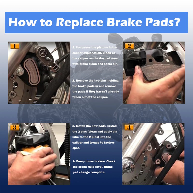 Tarazon 2 Set GL1800 Front Brake Pads for Honda GL1800A