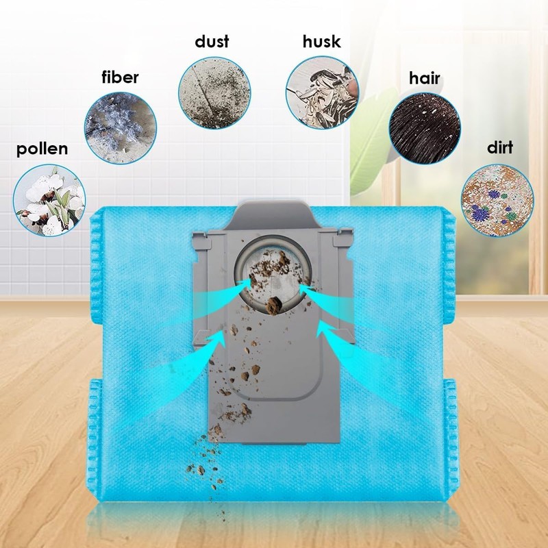 VACUSHOP 8 Pack Reusable Dust Bags Compatible with Roborock S8