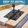 12 PCS Black Door Hinges, 3 Inch (75.5mm) Black Butt