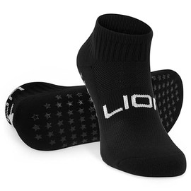 Women's Ankle Non-Slip Grip Socks for Gym, Yoga, and Sports - Anti-Slip Workout Socks, Breathable Design, Available in Adult Sizes - Black