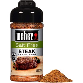 Weber Salt Free Steak Seasoning 5.5 Ounce Shaker (Pack of 6)