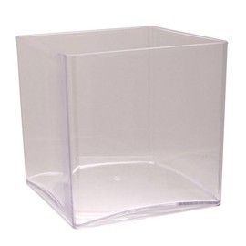 Acrylic Cube Vases - 10cm, 15cm, and 18cm - Vases for Flowers, Candles, and Succulents - Modern and Stylish. (1 Vase, 18cm Cube)