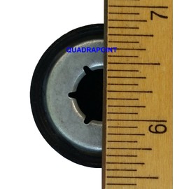 Quadrapoint Hub Cap Replacement Compatible with Popular Red Wagon Brand, Steel & Wood Wagons 1/2" New Black (NOT for Plastic or Folding or Little Wagons Model W5, Please Read Product Description)