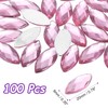 sourcing map 100 Pcs Acrylic Horse Eye Gems, Light Pink
