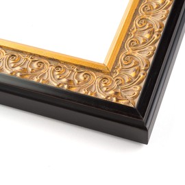 Poster Palooza A3 16.5x11.7 Frame Gold Ornate Baroque Solid Wood Picture Frame | 1.75 Inch Moulding Width | with UV Acrylic Plexiglass, Foam Board Backing & Hanging Hardware Included