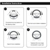 Linyongc Sparkling Crystal Car Steering Wheel Cover, 1Pc, Universal Fit,