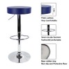 KKTONER Round Bar Stool PU Leather with Footrest Height Adjustable