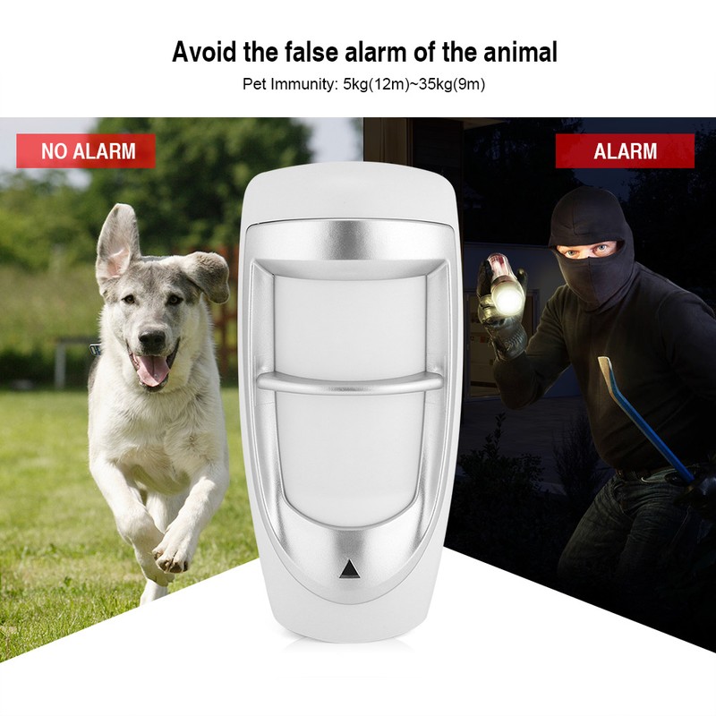 Outdoor Waterproof Wired Motion Detector Dual PIR Sensor Pet Immunity