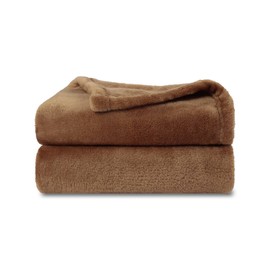 NANPIPER Baby Blankets, Super Soft Fleece Fuzzy Blanket for Toddler, Luxury Cozy Lightweight Microfiber Plush Blanket-Throw Size 30"x40",Coffee Brown Small