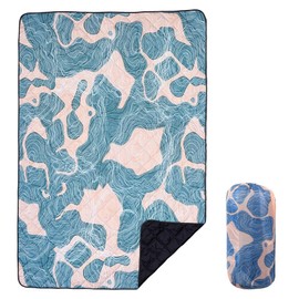 RUSUNM Leisure Sheet, Thick, Waterproof, Large, For 2-4 People, Picnic Mat, Tent Mat, Cherry Blossom Viewing, Sports Events, Lightweight, Cushioning, Stylish, Pattern, Storage Bag Included, 78.7 x