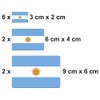 Generisch Set of 10 Flag Stickers Argentina Car Sticker