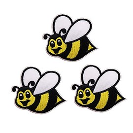 ROCKAPATCH Cute Mini Bumble Bees Buzz Embroidered Iron On Patches