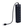 Vikye Hub, 7-Port USB Data Hub Splitter with Independent Switch,
