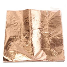 DOITOOL 100pcs Copper Color Gilding Foil Imitation Leaf for DIY Crafts Furniture Decoration for Art Projects