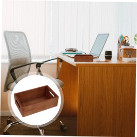 Hohopeti Wood Crate Storage Box for Organizing Sundries Multi-functional Bin for Home Living Room and Office Use Design Capacity for Tools and Accessories