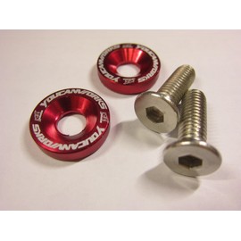 油漢ナンバープレートボルト（赤）