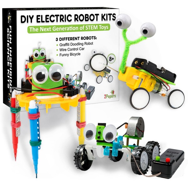 DIY Robotic Science Kits for Kids Age 8-12 6-8, STEM Projects for Kids Ages 8-12, Building Robot Kit Experiments, Educational Toys for Ages 8-13, Gifts for Boys & Girls Age 6 7 8 9 10 11 12 Years Old