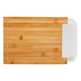 Emeril Lagasse Bamboo Cutting Board with Multi-Function Pull-Out Platter - Great Gift for Mother's Day, Anti-Skid and Hangable