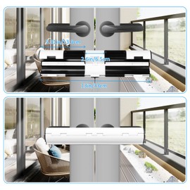 Qivine French Patio Door Security Lock, Double Door Locks for French Doors French Door Security Devices Lock for Doors Compatible with Horizontal Double Handles Patio and Conservatory (Type A)