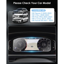 WEIPIN Kompatibel mit VW T-Cross/T-Roc/Tiguan 2/Polo MK6/Touran/Passat B8 10,25" Digital Cockpit Schutzfolie Instrumente Schutzfolie Displayschutzfolie Zubehör