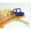 Life-size ear cross-sectional model, trisemicircular canal, cochlea, ossicles, eardrum, etc.