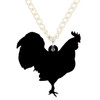 Newei - Gargantilla de gallina acrílica única para gallo, diseño