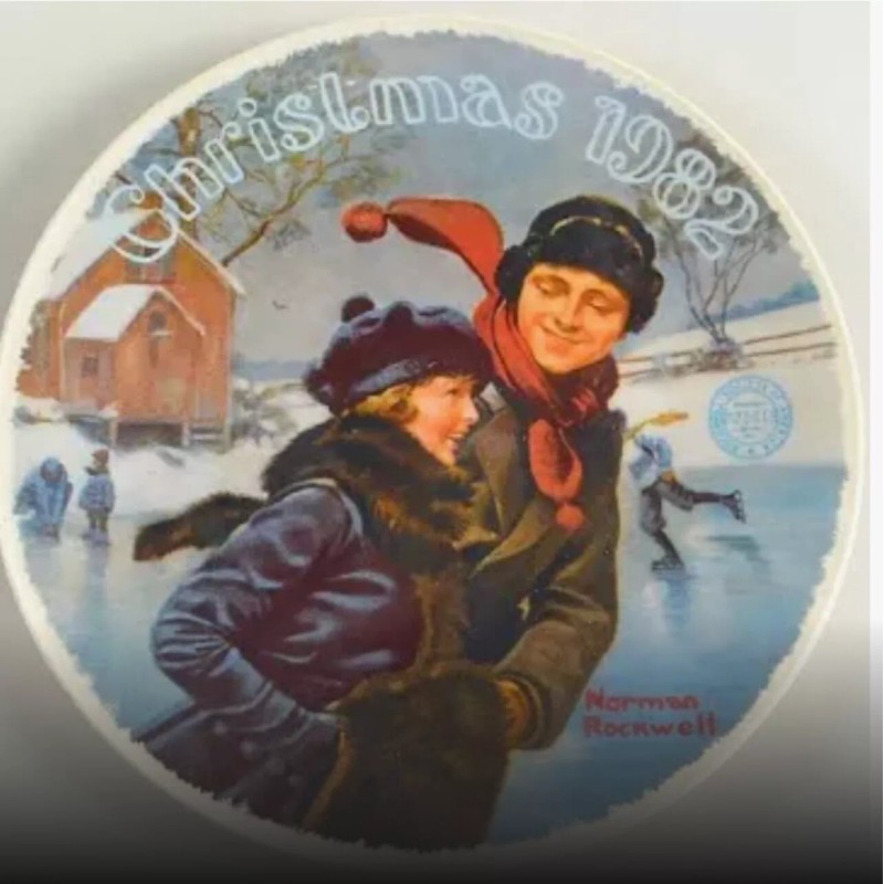 norman rockwell plates lot