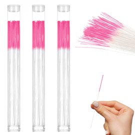 180PCS Earring Hole Cleaner Floss, Ear Piercing Floss, Earring Holes Cleaner Flosses, Ear Holes Piercing Cleaners, Disposable Piercings Hole Cleaners for Women Men(Pink)