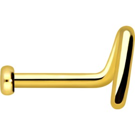 PIERCINGLINE Nose Piercing | Titanium | 2 mm Plate | Piercing Nose Stud Spiral | Choice of Colours, Titanium