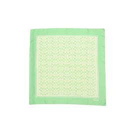 Coach Womens Vintage Signature Printed Silk Square Scarf, Pale Pistachio