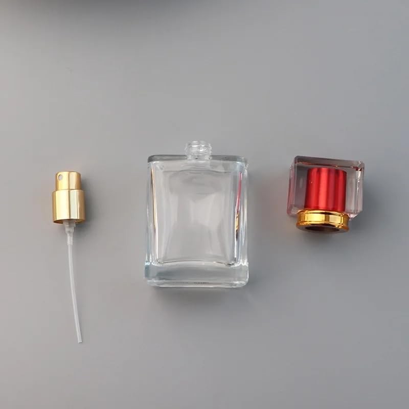 SCOLAND 30ML Square Clear Glass Spray Bottle Glass Perfume Bottle