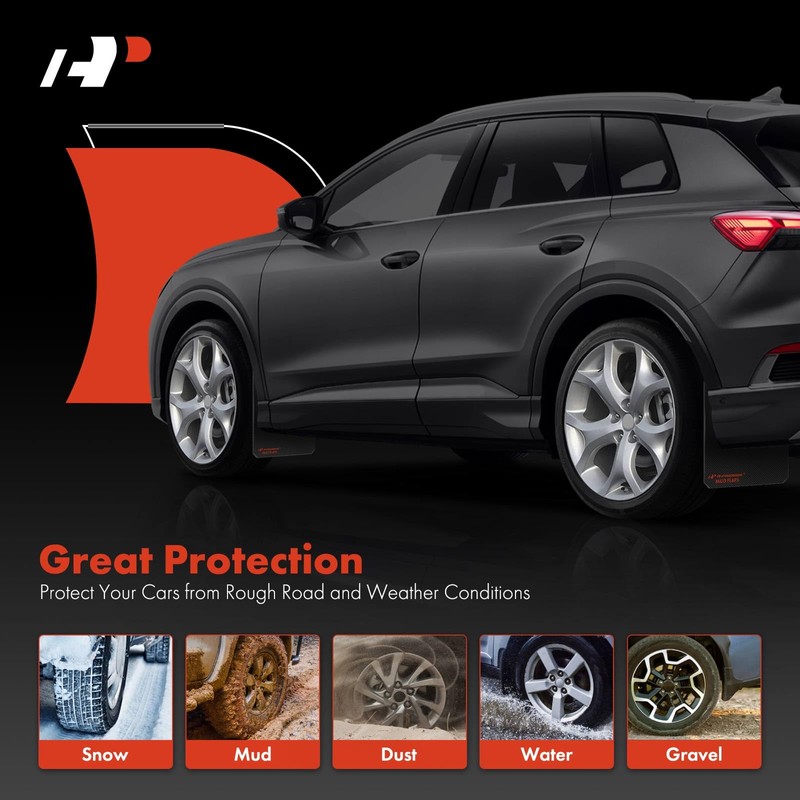 A-Premium Universal Mud Flaps, 4 Pack Splash Guards for Truck